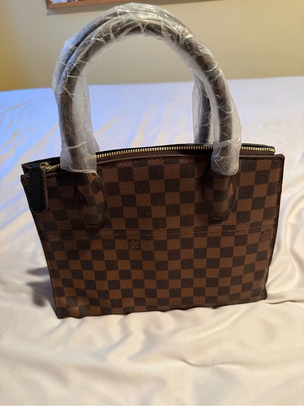 Louis Vuitton Checkerboard & Stripe Satchel in Black, Brown, Blue, Orange